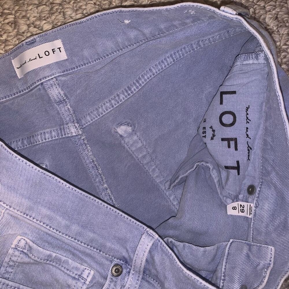 LOFT womens denim feel short shorts size 8/29 - Picture 2 of 3